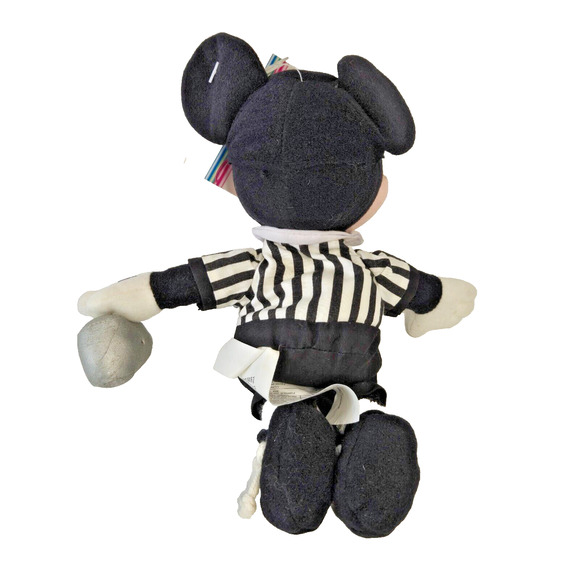 Disney Store Bean Bag Plush Referee‎ Mickey Mouse 9 inch w Tags - Picture 2 of 3